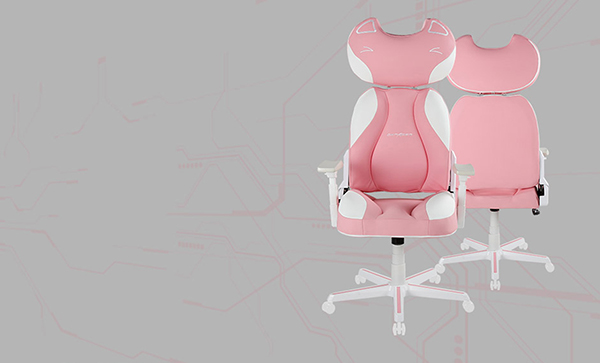 Pink gaming deals chair with wings